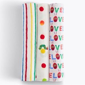 Set of 3 Pottery Barn Kids Eric Carle Swaddles